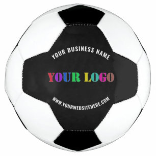 Website mit Ihrem Logo und Ball für Farbpromo-Fußb