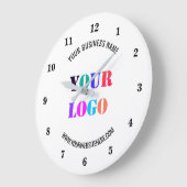 Website mit Ihrem Logo Werbeaktion Personalisiert Große Wanduhr (Winkel)