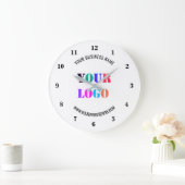 Website mit Ihrem Logo Werbeaktion Personalisiert Große Wanduhr (Zuhause)