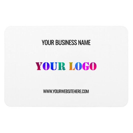 Website mit Ihrem Logo Werbeaktion Personalisiert Magnet (Horizontal)