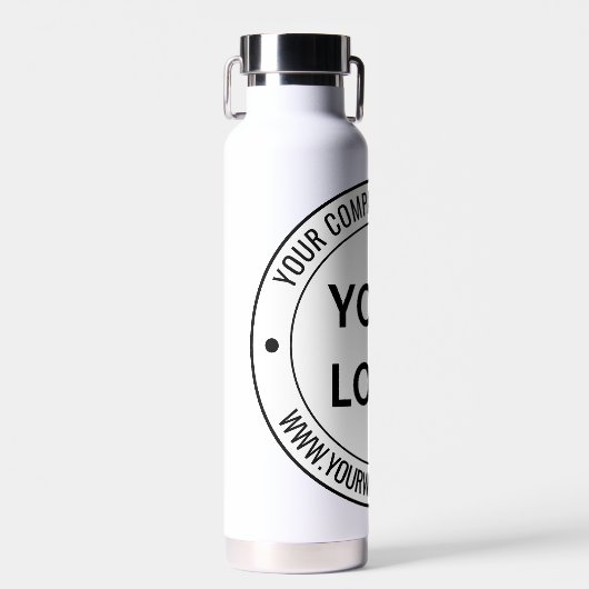 Website mit Namen für benutzerdefinierte Unternehm Trinkflasche (Vorne)