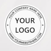 Website mit Namen für kundenspezifische Logos Rund Etiketten (Design 2)