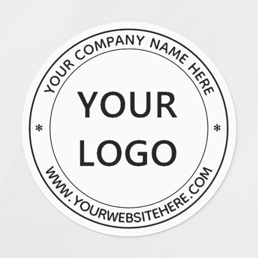 Website mit Namen für kundenspezifische Logos Rund Etiketten (Design 1)