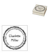 Website mit personalisiertem Namen E-Mail und Tele Gummistempel (Stempel)