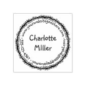 Website mit personalisiertem Namen E-Mail und Tele Gummistempel (Prägung)