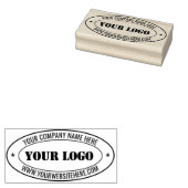 Website mit personalisierten Firmenlogo Oval Brief Gummistempel (Stempel)