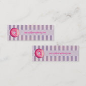 Website mit rosa Zuckerguss und Sprinklen ablegen Mini Visitenkarte (Vorne/Hinten)
