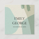 WEBSITE "MODERN ABSTRAKT AQUA BLUE ART WEDING" QUADRATISCHE VISITENKARTE (Vorderseite)