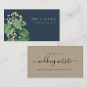 WEBSITE NAVY BERRY LINAFY FOLIAGE GREENERY WEDERY VISITENKARTE (Vorne/Hinten)