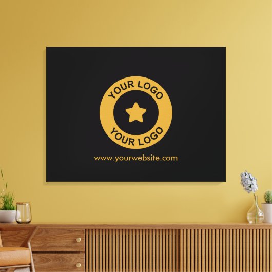 Website oder Slogan für Unternehmen mit benutzerde Leinwanddruck (Insitu (Wohnzimmer))