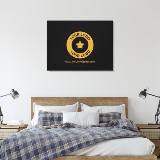 Website oder Slogan für Unternehmen mit benutzerde Leinwanddruck (Insitu (Schlafzimmer))