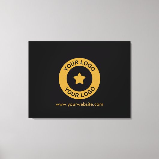 Website oder Slogan für Unternehmen mit benutzerde Leinwanddruck (Vorderseite)