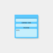 Website Password Post-It Notes (blau) Klebezettel (Vorderseite)