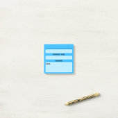 Website-Passwort-Post-it-Notizen (Blau) Post-it Klebezettel (Auf Schreibtisch)