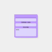 Website-Passwort-Post-it-Notizen (Lila) Post-it Klebezettel (Vorderseite)
