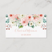 Website Peach White Floral Wedding Begleitkarte (Rückseite)