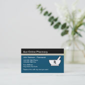 Website Pharmacy Pharmaceutical Business Cards Visitenkarte (Stehend Vorderseite)