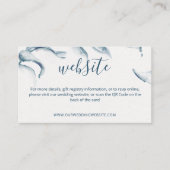 Website QR Code Blau Aquarell modern Begleitkarte (Vorderseite)