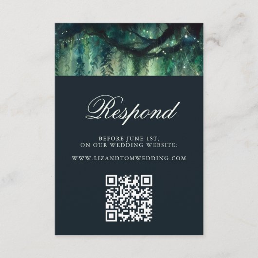 Website QR Code Enchanted Garden Wedding UAWG Begleitkarte (Vorderseite)