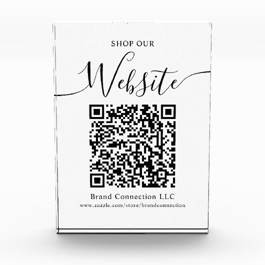 Website QR Code Firmenname Fotoblock (Vorderseite)