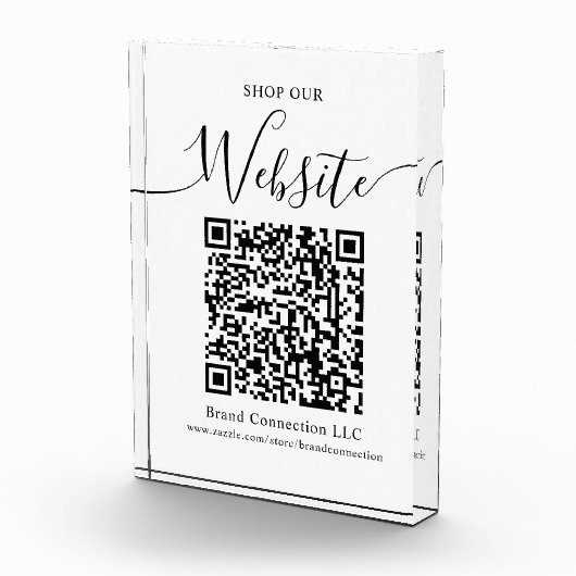 Website QR Code Firmenname Fotoblock (Rechts)