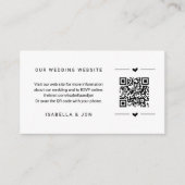 Website-QR-Code für Hochzeiten - Registrierungsdet Begleitkarte (Vorderseite)