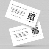 Website-QR-Code für Hochzeiten - Registrierungsdet Begleitkarte