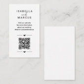 Website-QR-Code für Hochzeiten - Registrierungsdet Begleitkarte (Vorne/Hinten)