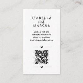 Website-QR-Code für Hochzeiten - Registrierungsdet Begleitkarte