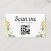 Website QR Code gelb Aquarell modern Begleitkarte (Rückseite)