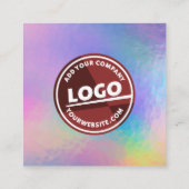 Website QR-Code hinzufügen Quadratische Visitenkarte (Rückseite)