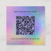 Website QR-Code hinzufügen Quadratische Visitenkarte (Vorderseite)