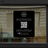 Website | QR Code Modernes, stilvolles Schwarz Fensteraufkleber