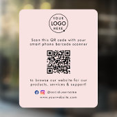 Website | QR Code Rosa Weibchen Fensteraufkleber