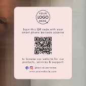 Website | QR Code Rosa Weibchen Fensteraufkleber
