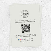 Website | QR Code Scan Me Logo Grau Begleitkarte