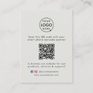 Website   QR Code Scan Me Logo Grau Visitenkarte