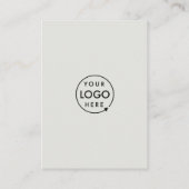 Website | QR Code Scan Me Logo Grau Visitenkarte (Rückseite)