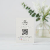 Website | QR Code Scan Me Logo Grau Visitenkarte (Stehend Vorderseite)