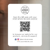 Website | QR Code Scan Me Minimal White Fensteraufkleber