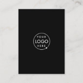 Website | QR Code Scan Me Modern Black Visitenkarte (Rückseite)