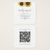 Website QR Code UAWG Einschließung von Sonnenblume (Vorne & Hinten)