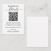 Website QR zu Minimalistischen einfachen Hochzeitd Begleitkarte (Vorne/Hinten)