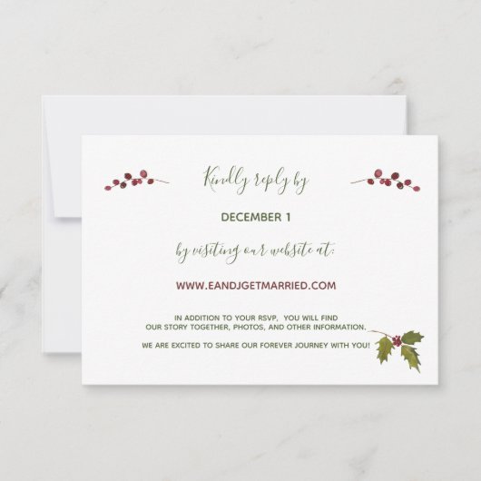 Website Red Poinsettia Christmas RSVP (Vorderseite)