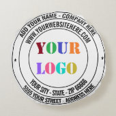 Website Runder Pilz: Name des benutzerdefinierten  Rundes Kissen (Rückseite)