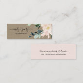 WEBSITE "RUSTIC BLUSH FLORAL BUNCH WEDING" UAWG MINI VISITENKARTE (Vorne/Hinten)