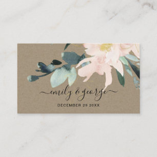 WEBSITE "RUSTIC BLUSH KRAFT FLORAL WEDSITE" UAWG VISITENKARTE