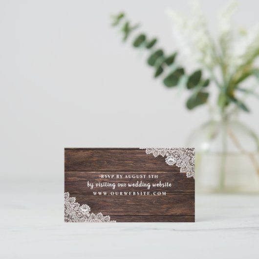 Website Rustic Lace and Wood uAwg card Begleitkarte (Stehend Vorderseite)