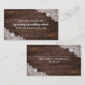 Website Rustic Lace and Wood uAwg card Begleitkarte (Vorne/Hinten)