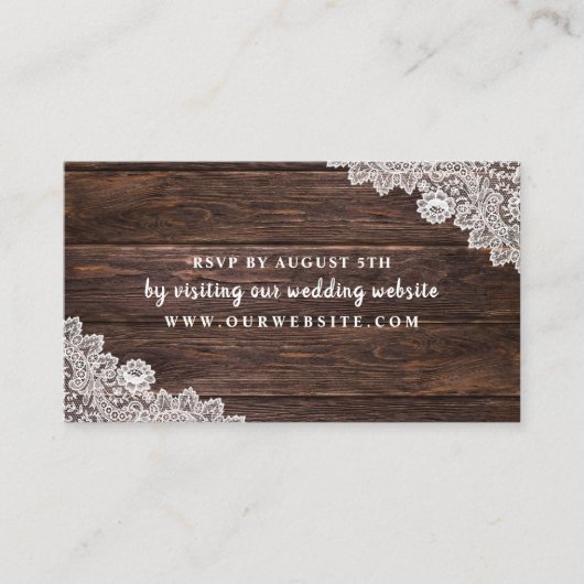 Website Rustic Lace and Wood uAwg card Begleitkarte (Vorderseite)